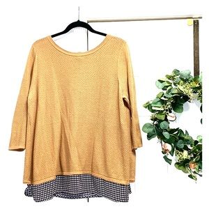 Open-back illusion sweatshirt